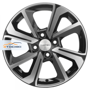15x6 4x100 ET46 d.54,1 Khomen Wheels KHW1501 (Rio II) Black-FP
